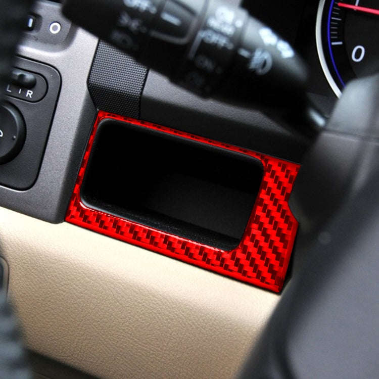 2 PCS Set for Honda CRV 2007-2011 Carbon Fiber Car Central Control Card Box Panel Decorative Stic...