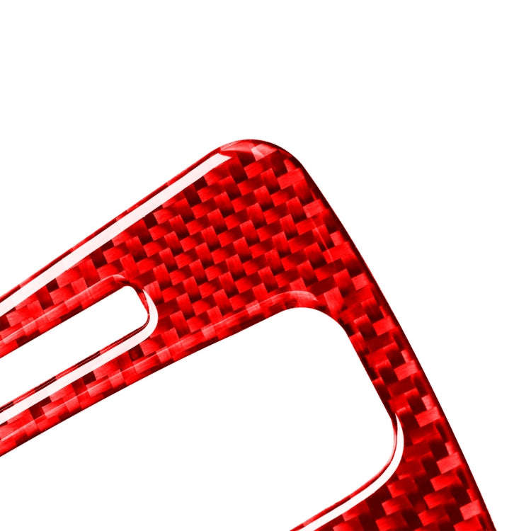 For Honda CRV 2007-2011 Carbon Fiber Car Gear Indicator Frame Decorative Sticker,Right Drive (Red)