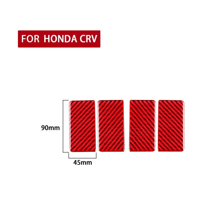 4 PCS Set for Honda CRV 2007-2011 Carbon Fiber Car Inner Armrest Gasket Decorative Sticker,Left a...