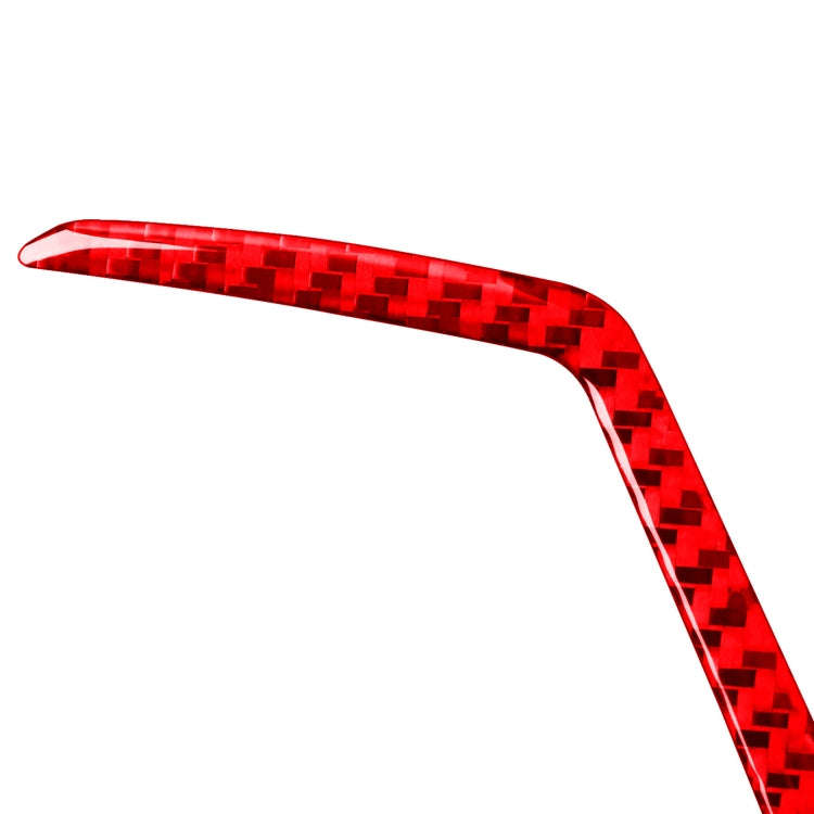 For Honda CRV 2007-2011 Carbon Fiber Car Steering Wheel Decorative Sticker, Left Drive (Red)
