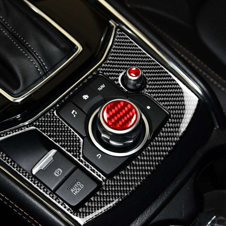 Car Carbon Fiber Multimedia Buttons Decorative Sticker for Mazda 3 / 6 / CX-9 / CX-5, Left and Ri...
