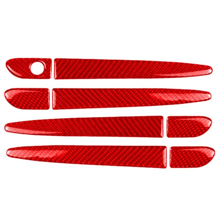 Car Carbon Fiber without Hole Outside Door Handle Decorative Sticker for Mazda CX-5 2017-2018, Ri...