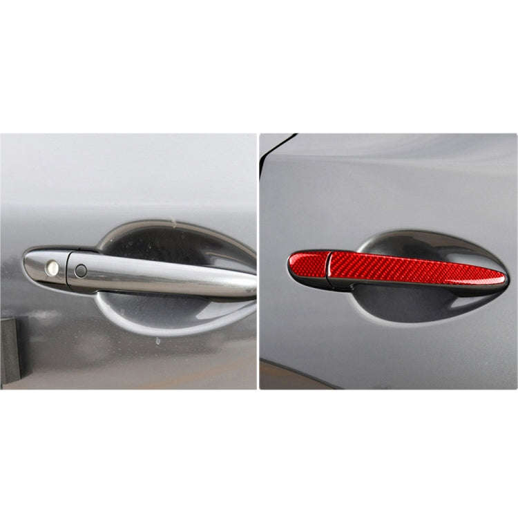 Car Carbon Fiber without Hole Outside Door Handle Decorative Sticker for Mazda CX-5 2017-2018, Ri...