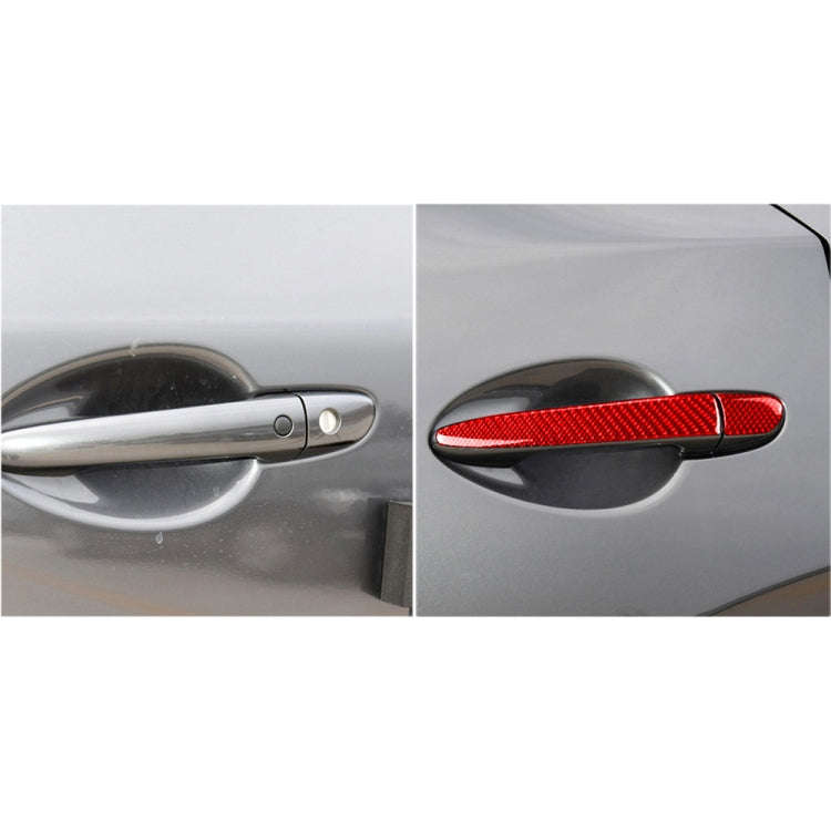 Car Carbon Fiber without Hole Outside Door Handle Decorative Sticker for Mazda CX-5 2017-2018, Le...