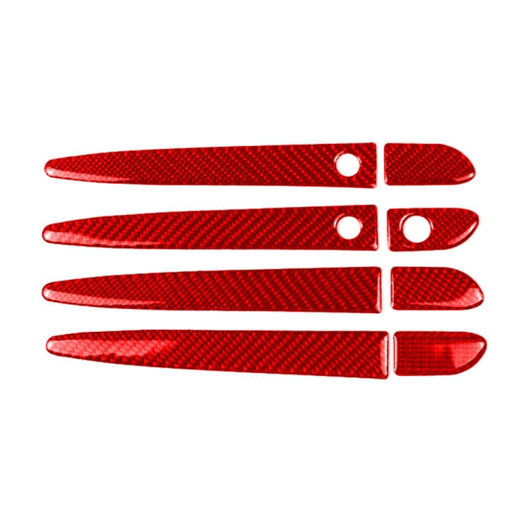 Car Carbon Fiber with Hole Outside Door Handle Decorative Sticker for Mazda CX-5 2017-2018, Left ...