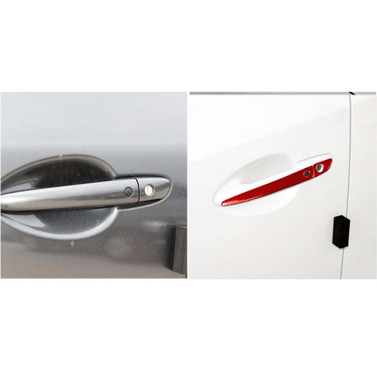 Car Carbon Fiber with Hole Outside Door Handle Decorative Sticker for Mazda CX-5 2017-2018, Left ...
