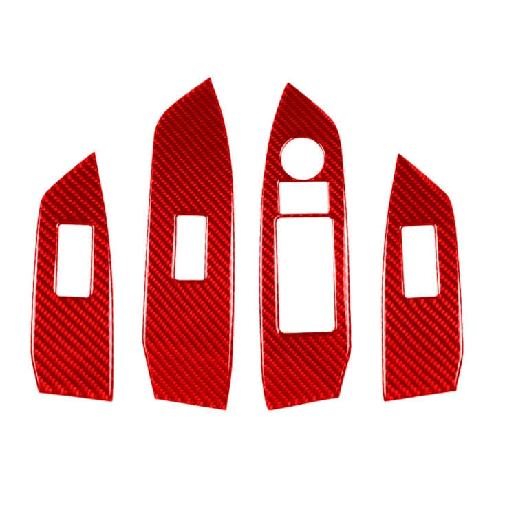 Car Carbon Fiber Window Glass Lift Panel Decorative Sticker for Mazda CX-5 2017-2018, Left Drive ...