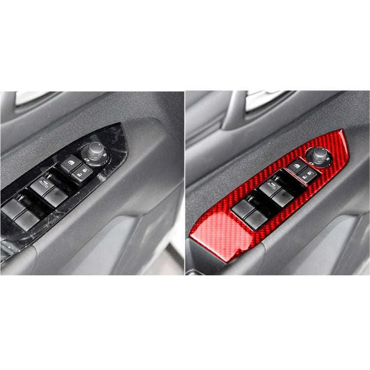 Car Carbon Fiber Window Glass Lift Panel Decorative Sticker for Mazda CX-5 2017-2018, Left Drive ...