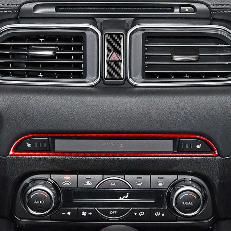 Car Carbon Fiber Central Control Panel Decorative Sticker for Mazda CX-5 2017-2018, Left and Righ...