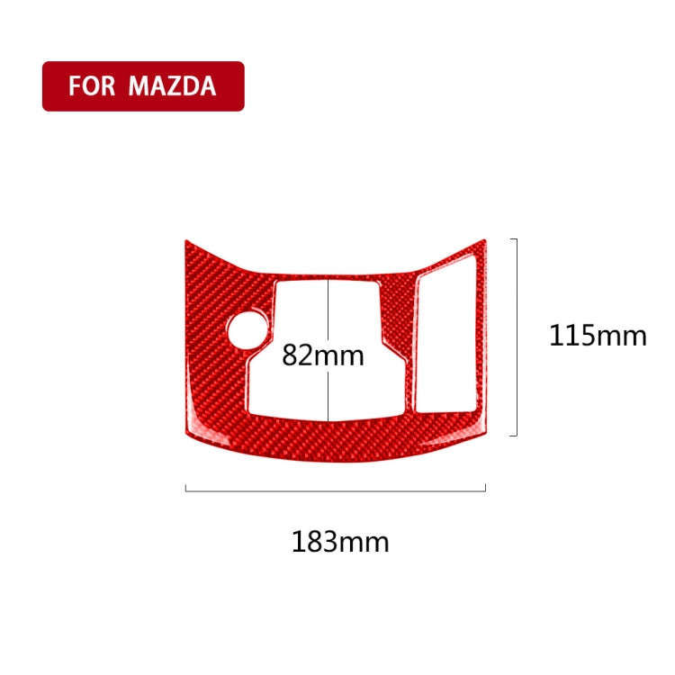 Car Carbon Fiber Handbrake Panel Decorative Sticker for Mazda CX-5 2017-2018, Right Drive (Red)