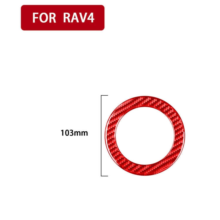 Car Carbon Fiber Steering Wheel Decorative Sticker for Toyota RAV4 2006-2013, Left and Right Driv...