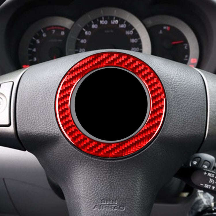 Car Carbon Fiber Steering Wheel Decorative Sticker for Toyota RAV4 2006-2013, Left and Right Driv...