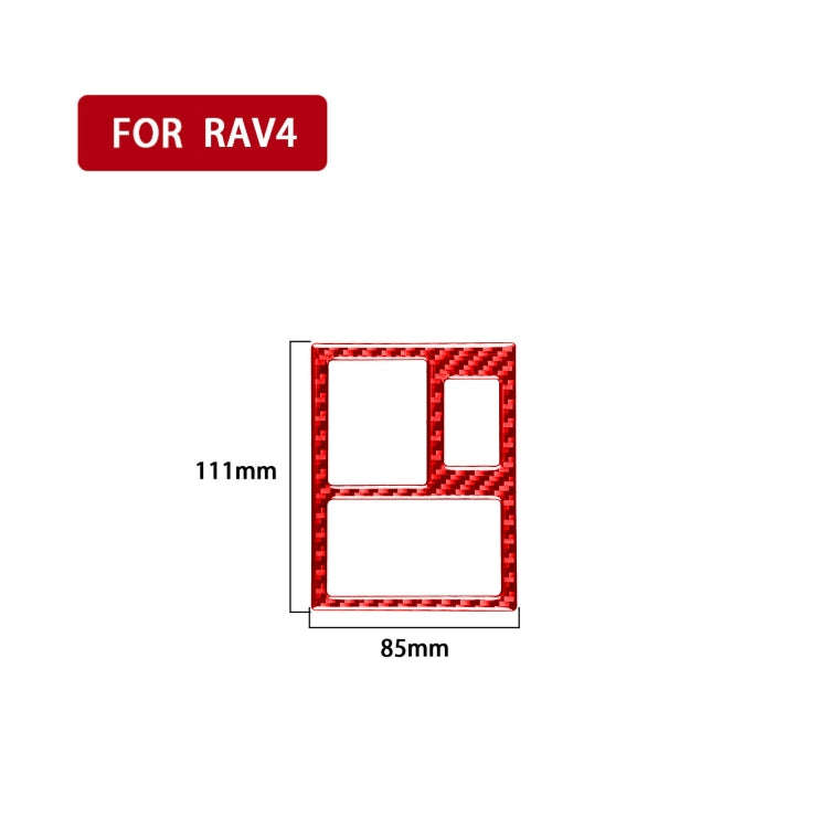 Car Carbon Fiber Rear Mirror Adjustment Switch Frame Decorative Sticker for Toyota RAV4 2006-2013...