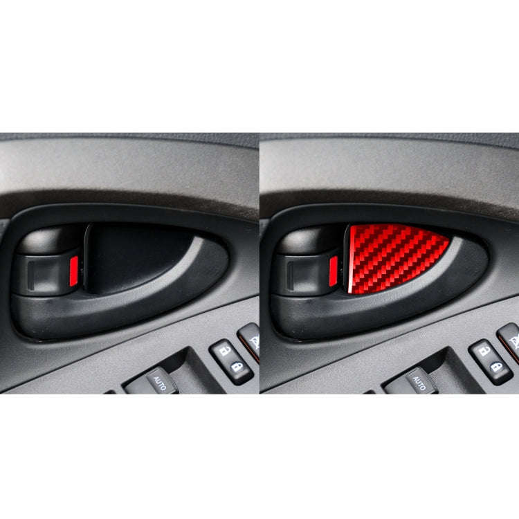 Car Carbon Fiber Inside Door Bowl Decorative Sticker for Toyota RAV4 2006-2013, Left and Right Dr...