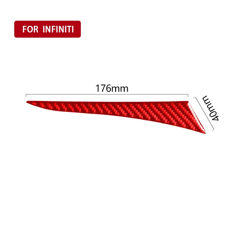 Car Carbon Fiber Dashboard Left Side Decorative Sticker for Infiniti Q50 2014-2020, Right Drive (...
