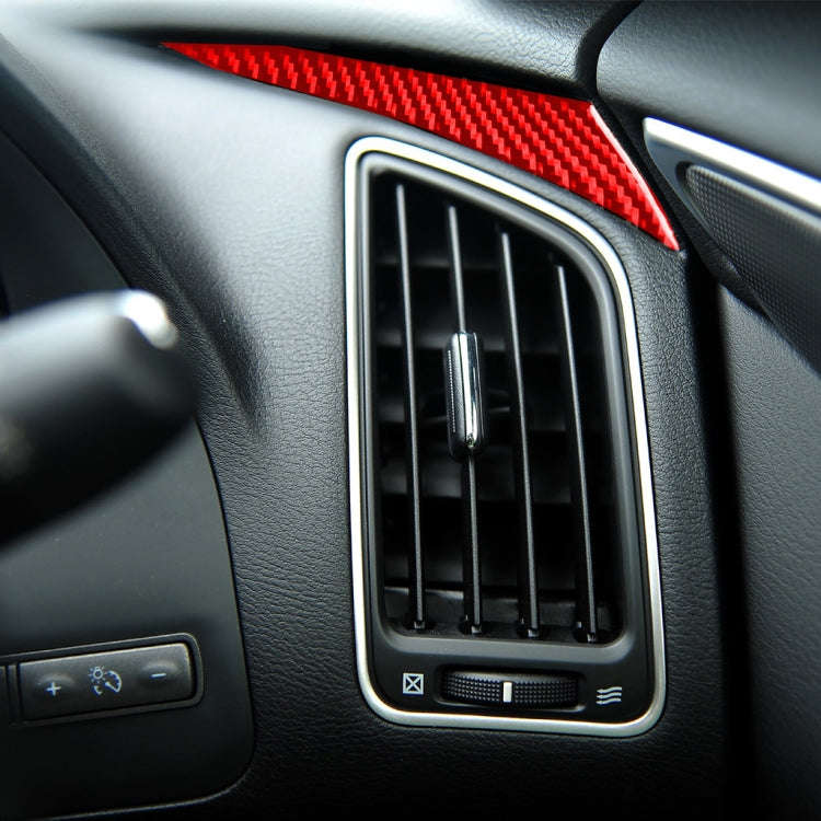 Car Carbon Fiber Dashboard Left Side Decorative Sticker for Infiniti Q50 2014-2020, Right Drive (...