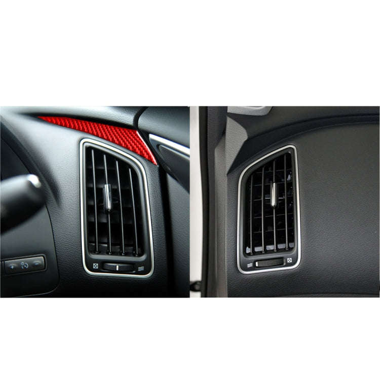 Car Carbon Fiber Dashboard Left Side Decorative Sticker for Infiniti Q50 2014-2020, Right Drive (...