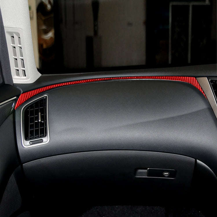 Car Carbon Fiber Dashboard Right Side Decorative Sticker for Infiniti Q50 2014-2020, Right Drive(...