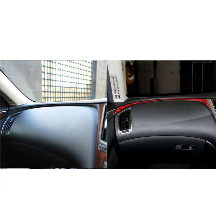 Car Carbon Fiber Dashboard Right Side Decorative Sticker for Infiniti Q50 2014-2020, Right Drive(...