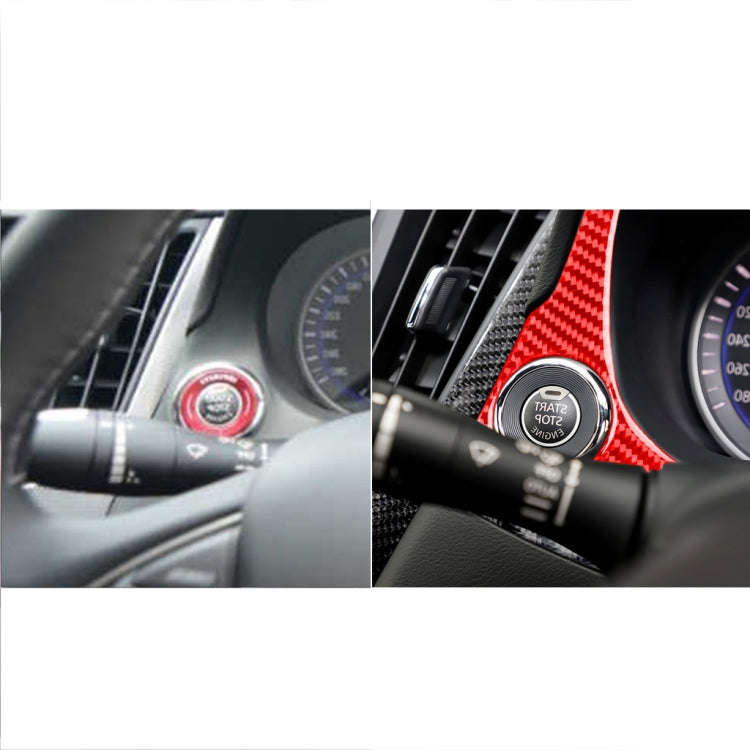 Car Carbon Fiber Dashboard Decorative Sticker for Infiniti Q50, Right Drive(Red)