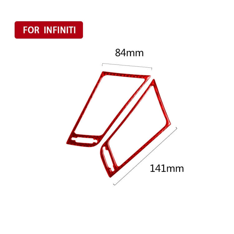 Car Carbon Fiber Central Air Outlet Decorative Sticker for Infiniti Q50 2014-2020, Left and Right...