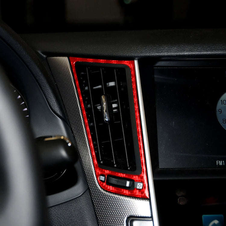 Car Carbon Fiber Central Air Outlet Decorative Sticker for Infiniti Q50 2014-2020, Left and Right...