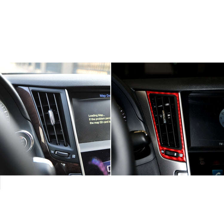 Car Carbon Fiber Central Air Outlet Decorative Sticker for Infiniti Q50 2014-2020, Left and Right...