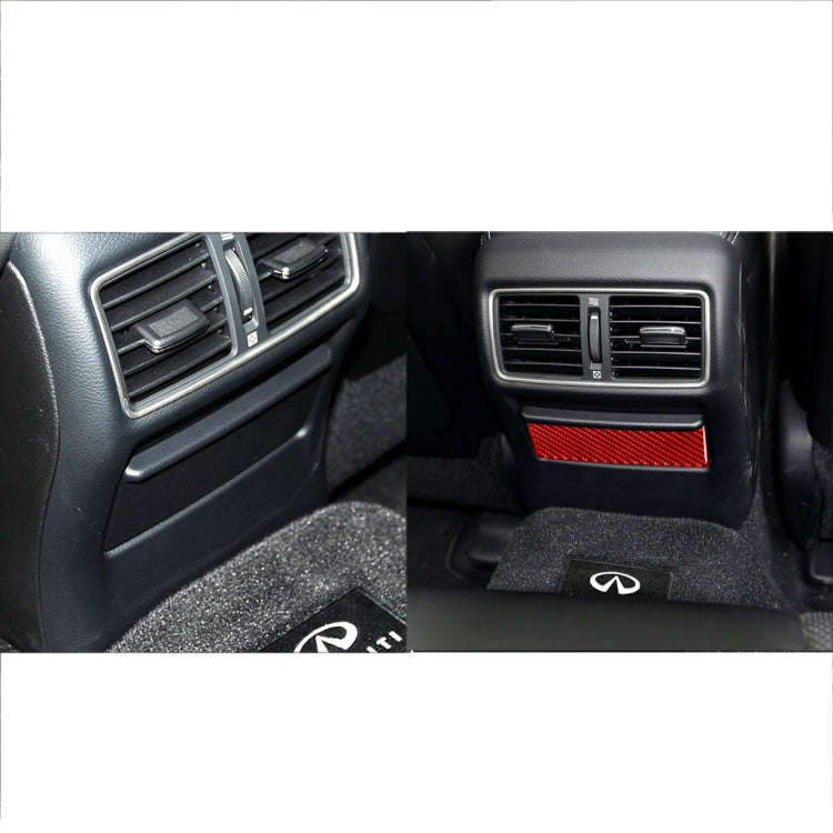 Car Carbon Fiber Rear Ashtray Panel Decorative Sticker for Infiniti Q50 2014-2020, Left and Right...