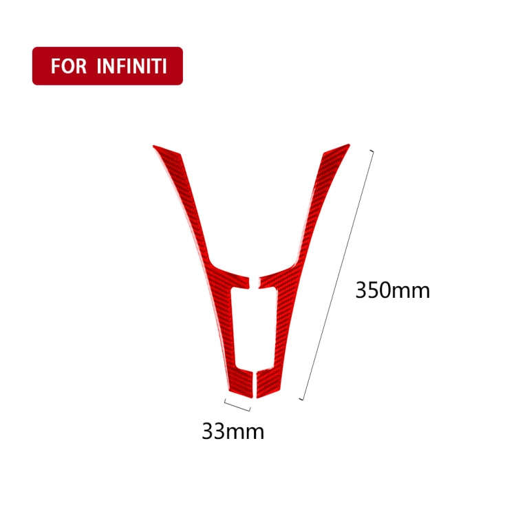Car Carbon Fiber Central Control F Frame Decorative Sticker for Infiniti Q50 2014-2020, Left and ...