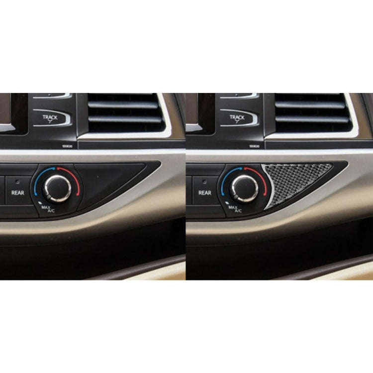 Car Carbon Fiber Air Conditioner Switch Decorative Sticker for Toyota Highlander 2014-2019, Left ...