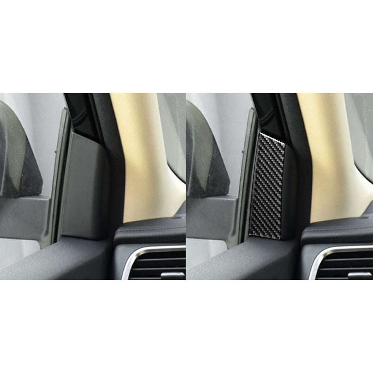 Car Carbon Fiber A-pillar Decorative Sticker for Toyota Highlander 2014-2019, Left Drive
