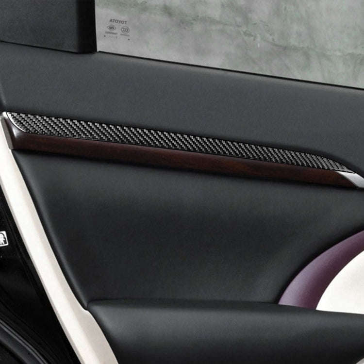 Car Carbon Fiber Door Trim Decorative Strip for Toyota Highlander 2014-2019, Left Drive
