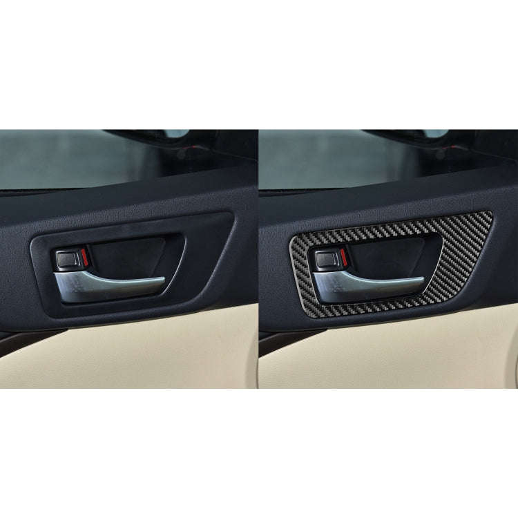 Car Carbon Fiber Inside Door Handle Panel Decorative Sticker for Toyota Highlander 2014-2019, Lef...
