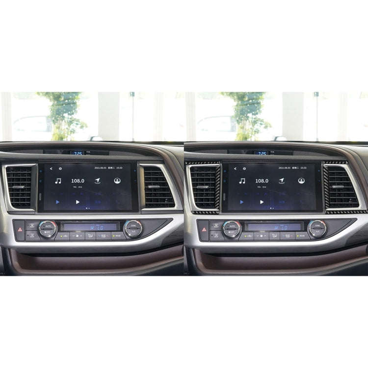 Car Carbon Fiber Central Air Outlet Decorative Sticker for Toyota Highlander 2014-2019, Left Drive