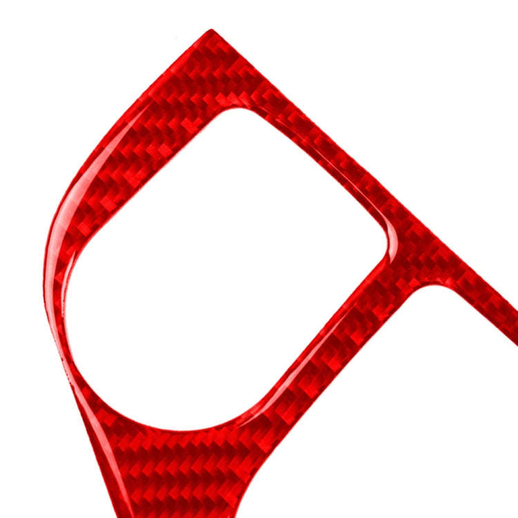 Car Carbon Fiber Gear Panel Decorative Sticker for Infiniti Q50 2014-2020, Right Drive (Red)
