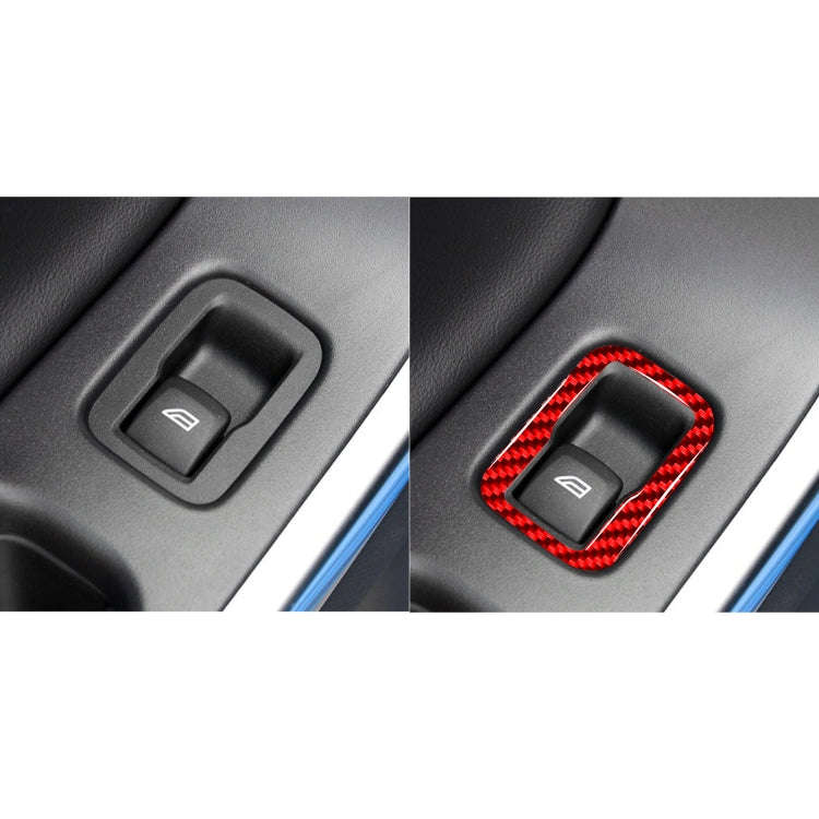 Car Window Lift Button Decorative Sticker for Volvo V60 2010-2017, Right Drive (Red)