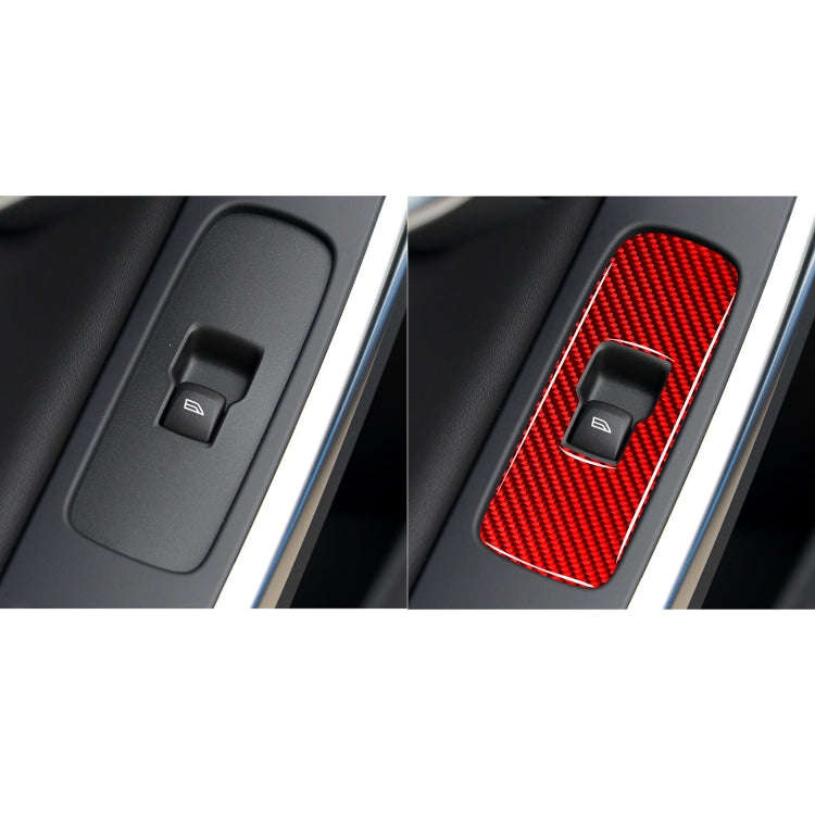 Car Window Lift Button Decorative Sticker for Volvo V60 2010-2017, Right Drive (Red)