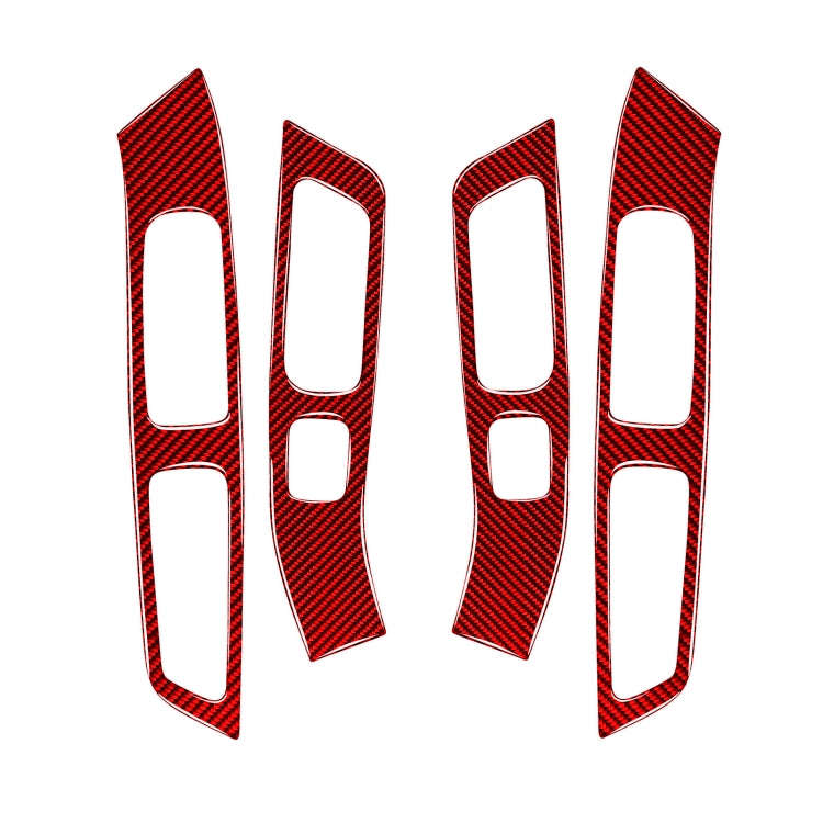 Car Window Lift Decorative Sticker for Volvo V60 2010-2017, Left and Right Drive (Red)