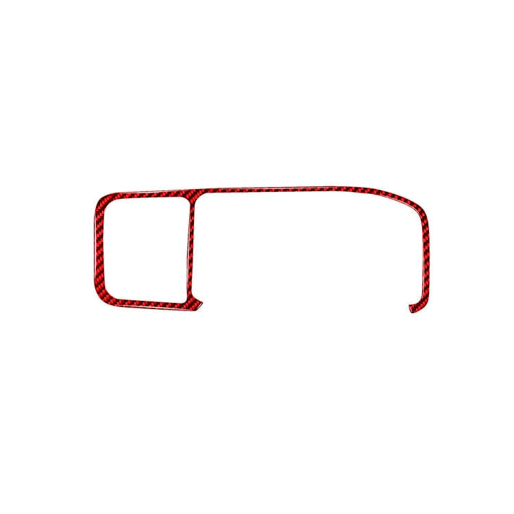 Car Carbon Fiber Navigation Frame Decorative Sticker for Volvo V60 2010-2017, Right Drive(Red)