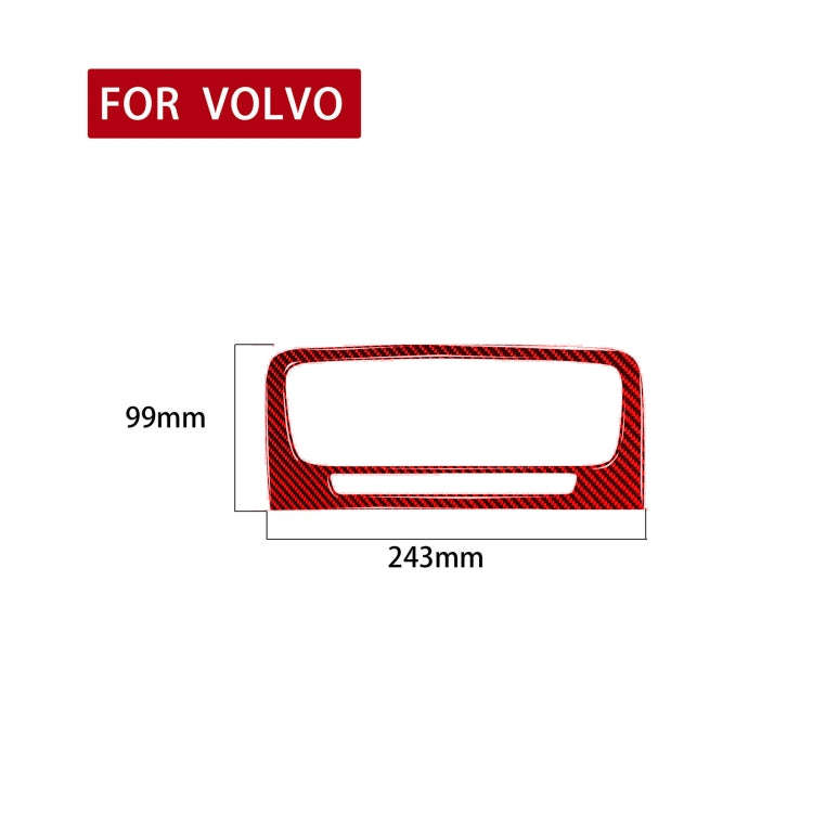 Car Central Control Air Outlet Decorative Sticker for Volvo V60 2010-2017, Left and Right Drive(Red)