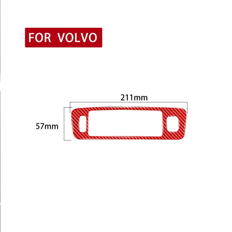Car Central Control Lower Air Outlet Decorative Sticker for Volvo V60 2010-2017, Left Drive(Red)