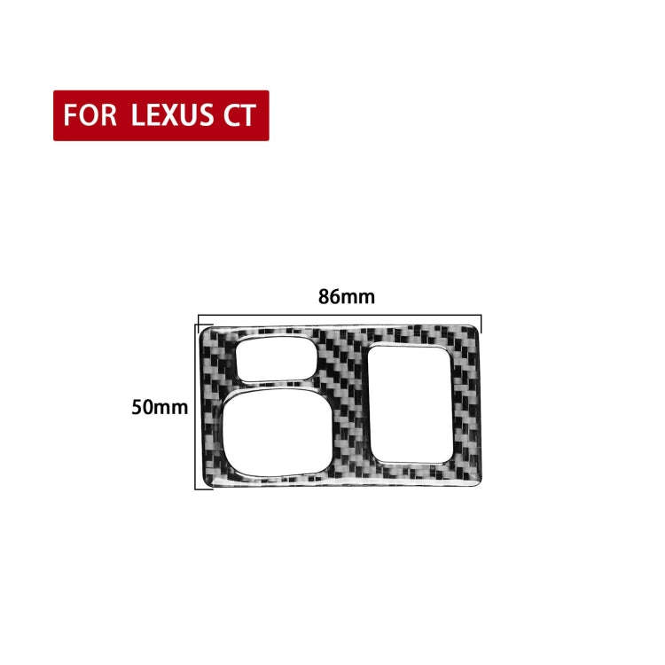 Car Carbon Fiber Dashboard Adjustment Frame Decorative Sticker for Lexus CT 2011-2017, Right Drive