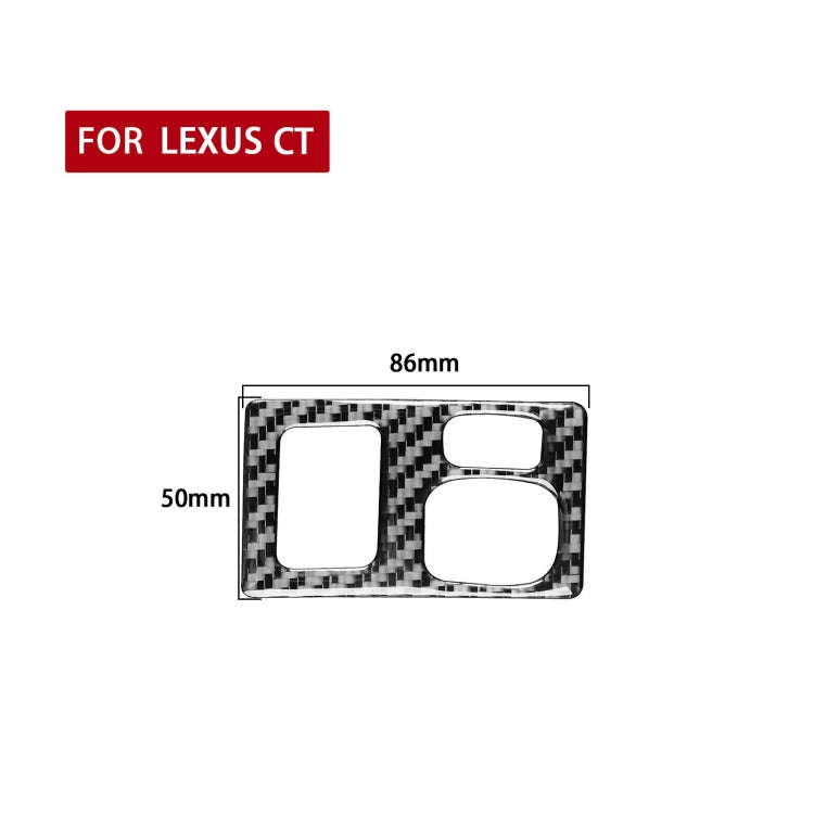 Car Carbon Fiber Dashboard Adjustment Frame Decorative Sticker for Lexus CT 2011-2017, Left Drive