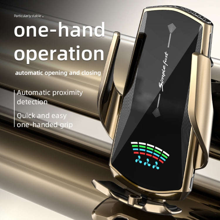 N1 Car Automatic Inductive Magnetic Suction Wireless Charger(Champagne Gold)