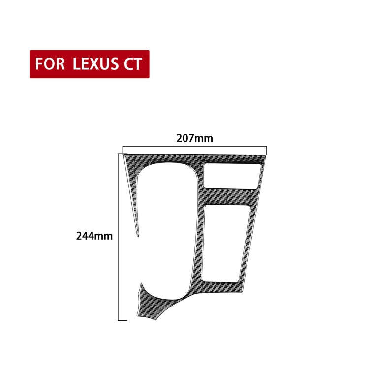 Car Carbon Fiber Central Control Panel Decorative Sticker for Lexus CT 2011-2017, Left Drive