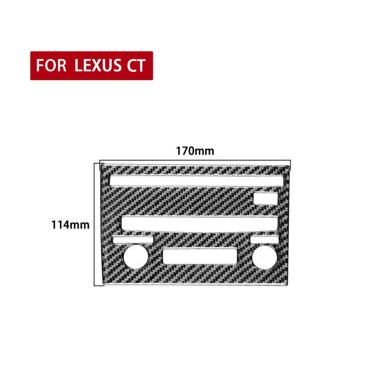 Car Carbon Fiber CD Panel C Decorative Sticker for Lexus CT 2011-2017, Right Drive