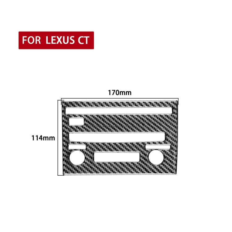 Car Carbon Fiber CD Panel C Decorative Sticker for Lexus CT 2011-2017, Left Drive