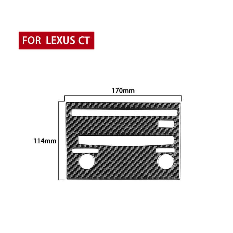 Car Carbon Fiber CD Panel B Decorative Sticker for Lexus CT 2011-2017, Right Drive