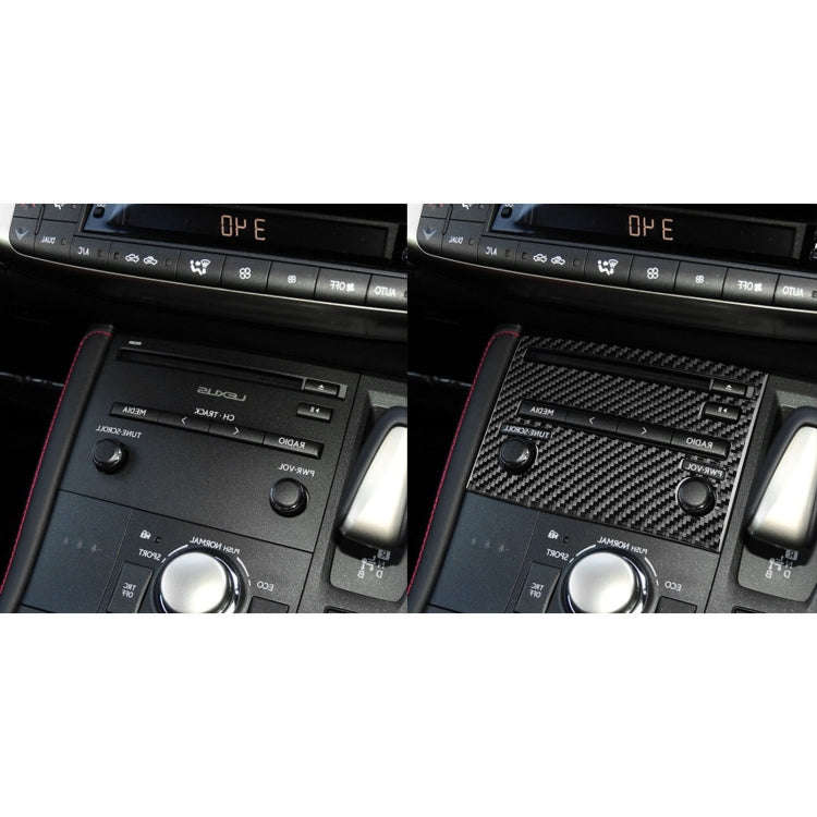 Car Carbon Fiber CD Panel B Decorative Sticker for Lexus CT 2011-2017, Right Drive