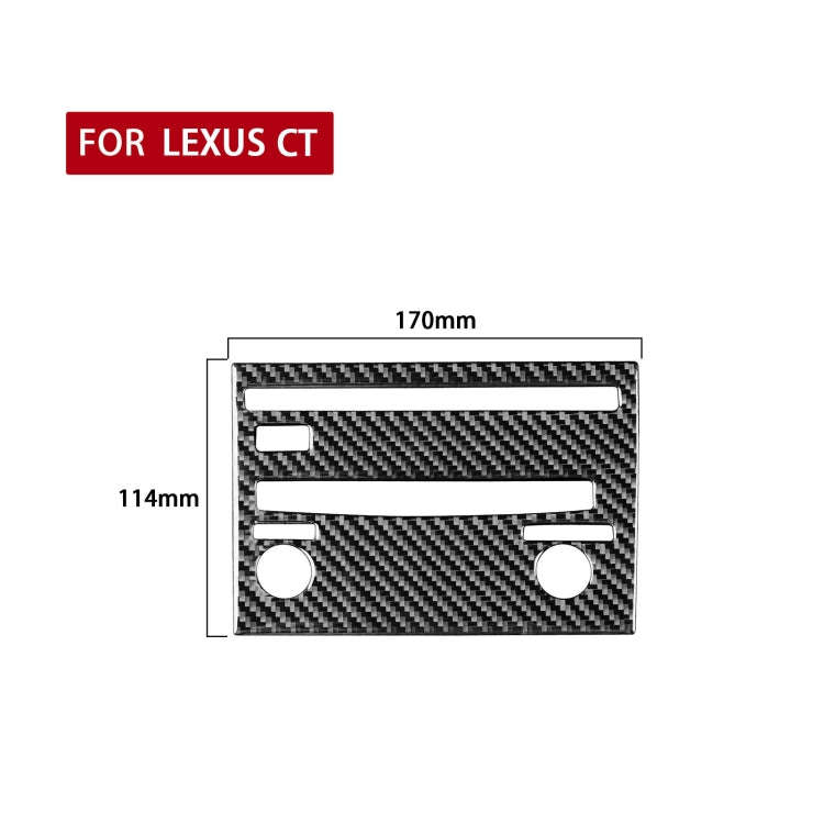Car Carbon Fiber CD Panel B Decorative Sticker for Lexus CT 2011-2017, Left Drive